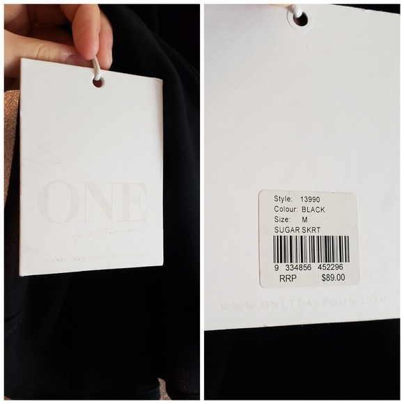 NWT One Teaspoon Black Sugar Mini Skirt Pockets - Picture 4 of 8